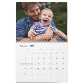 Modern Minimal Custom Family Afbeeldingen Foto Kalender (Feb 2027)