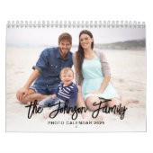 Modern Minimal Custom Family Afbeeldingen Foto Kalender (Hoes)