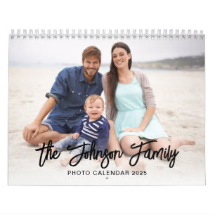 Modern Minimal Custom Family Afbeeldingen Foto Kalender