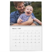 Modern Minimal Custom Family Afbeeldingen Foto Kalender (Feb 2027)