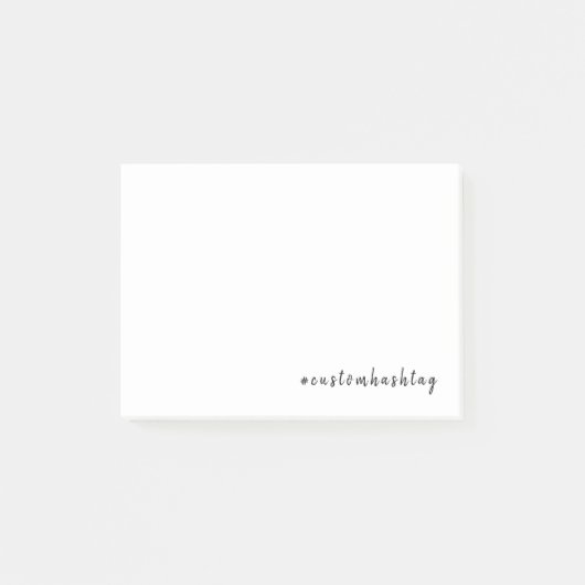 Modern Minimal Custom Hashtag Design Post-it® Notes (Voorkant)