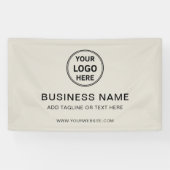 Modern Minimal Custom Logo Business Branding Spandoek (Horizontaal)