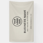 Modern Minimal Custom Logo Business Branding Spandoek (Verticaal)