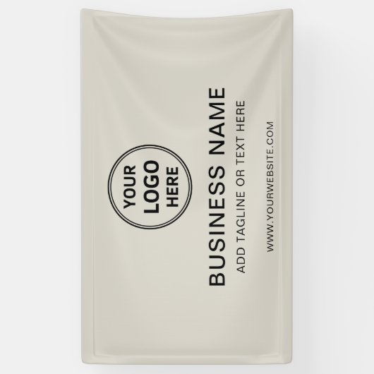 Modern Minimal Custom Logo Business Branding Spandoek (Verticaal)