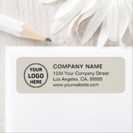 Modern Minimal Custom Logo Neutral Corporate Etiket