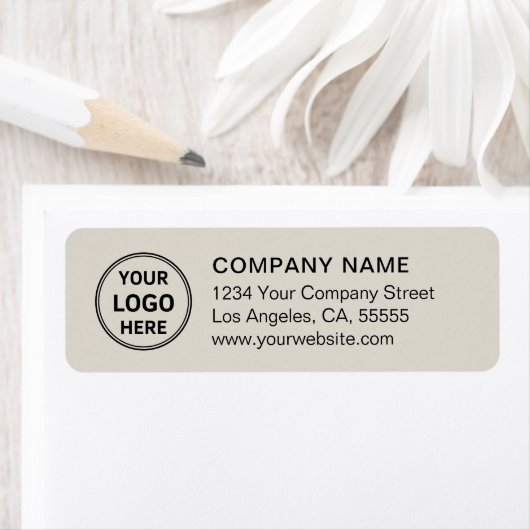 Modern Minimal Custom Logo Neutral Corporate Etiket (Insitu)