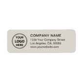 Modern Minimal Custom Logo Neutral Corporate Etiket (Voorkant)