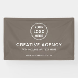 Modern Minimal Custom Logo Taupe Business Branding Spandoek