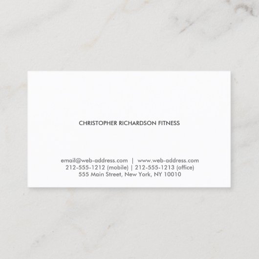 MODERN & MINIMAL Dark Grey Visitekaartje (Achterkant)