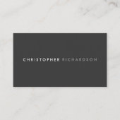 MODERN & MINIMAL Dark Grey Visitekaartje (Voorkant)