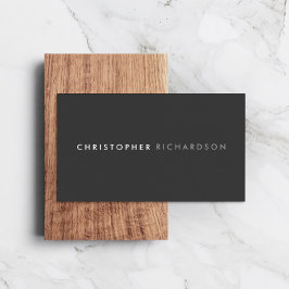 MODERN & MINIMAL Dark Grey Visitekaartje