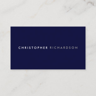 MODERN & MINIMAL Dark Navy Blue Visitekaartje