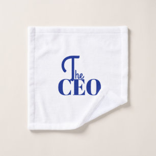 Modern Minimal De CEO Blauw Washandje