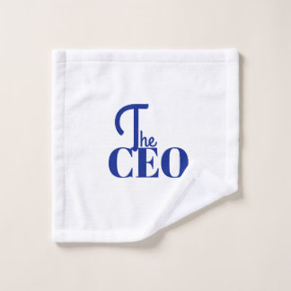 Modern Minimal De CEO Blauw Washandje