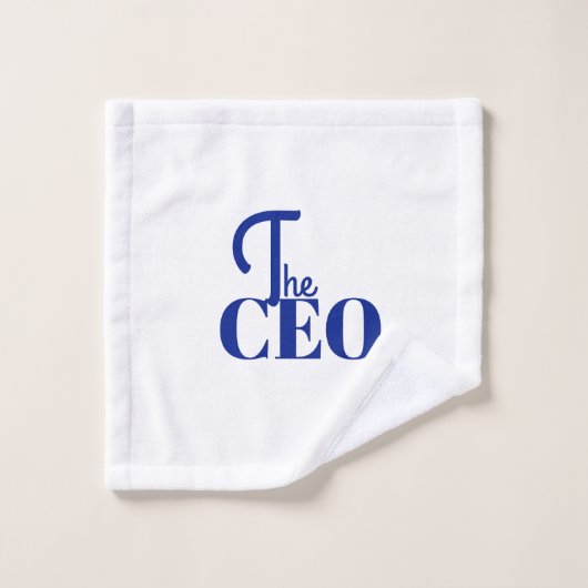 Modern Minimal De CEO Blauw Washandje (Wasdoekje)