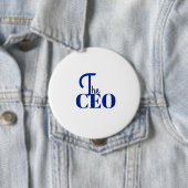 Modern Minimal De CEO Blauwe Ronde Button 4,0 Cm (In situ)