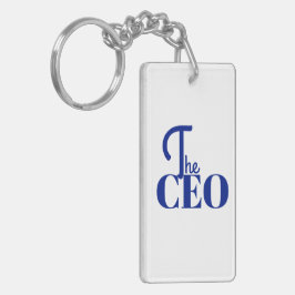 Modern Minimal De CEO Blauwe Sleutelhanger