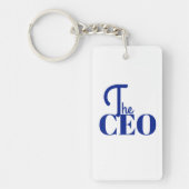 Modern Minimal De CEO Blauwe Sleutelhanger (Voorkant)