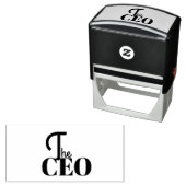 Modern Minimal De CEO Blauwe Zelfinktende Stempel (In situ)