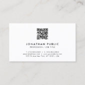Modern Minimal Design Elegante professionele QR-co Visitekaartje (Voorkant)
