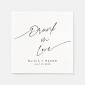 Modern Minimal Drink in liefde grillige bruiloft Servet (Voorkant)