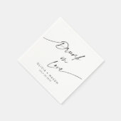 Modern Minimal Drink in liefde grillige bruiloft Servet (Hoek)