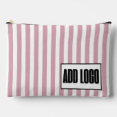 Modern Minimal Dusty Pink Stripes Business Logo Etui (Voorkant)