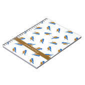 Modern Minimal Eastern Bluebird Pattern Notitieboek (Linkerzijde)