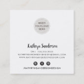 MODERN MINIMAL, eenvoudig dank u wel royal blue LO Vierkante Visitekaartje (Achterkant)