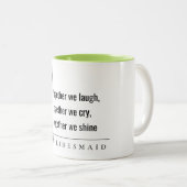 Modern Minimal Eenvoudig Samen Bruidsmeisje Gift Tweekleurige Koffiemok (Voorkant rechts)