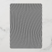 MODERN MINIMAL eenvoudige 30e verjaardag grijs Folie Uitnodiging (Achterkant)