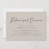 Modern Minimal eenvoudige bruiloft repetitie diner Kaart (Voorkant)