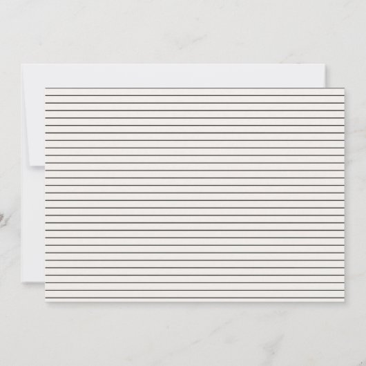 Modern Minimal eenvoudige bruiloft repetitie diner Kaart (Achterkant)