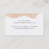 MODERN MINIMAL eenvoudige rand bleke roze borstelm Visitekaartje (Achterkant)