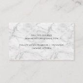 MODERN MINIMAL eenvoudige rand grijs marmeren band Visitekaartje (Achterkant)