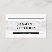 MODERN MINIMAL eenvoudige rand grijs marmeren band Visitekaartje (Voorkant)