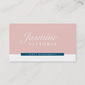 MODERN MINIMAL eenvoudige zwarte kleur bord roze n Visitekaartje (Voorkant)