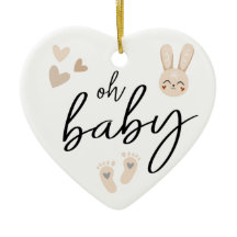 Modern Minimal Elegant Baby Aankondiging Zwangersc