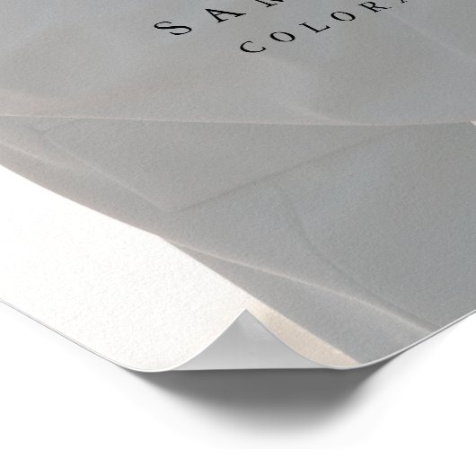 Modern Minimal Elegant Script Wedding Photo Sign Poster (Hoek)