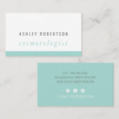 MODERN MINIMAL elegant stijlvol mintgroen Visitekaartje (Voorkant / Achterkant)