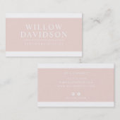 MODERN MINIMAL elegante effen schone blush roze Visitekaartje (Voorkant / Achterkant)
