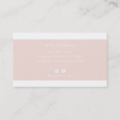 MODERN MINIMAL elegante effen schone blush roze Visitekaartje (Achterkant)