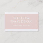 MODERN MINIMAL elegante effen schone blush roze Visitekaartje (Voorkant)