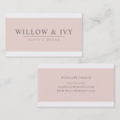 MODERN MINIMAL elegante strip eenvoudige blush roz Visitekaartje (Voorkant / Achterkant)