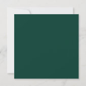 Modern Minimal Emerald Green Wedding Bedankkaart (Achterkant)