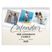 Modern Minimal Family Photo Collage Calendar 2026 Kalender (Hoes)