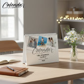 Modern Minimal Family Photo Collage Calendar 2026 Kalender