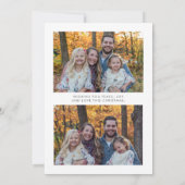 Modern Minimal Family Three Photo Merry Christmas  Feestdagenkaart (Achterkant)