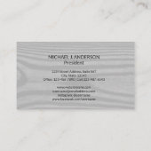 Modern Minimal Faux Wood Elegant Black and White Visitekaartje (Achterkant)