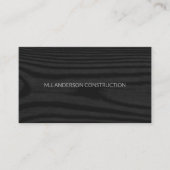 Modern Minimal Faux Wood Elegant Black and White Visitekaartje (Voorkant)